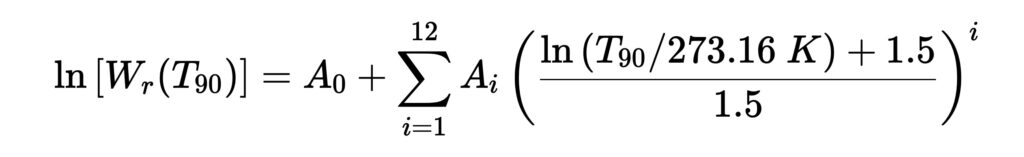 ITS-90 Reference Function SPRT