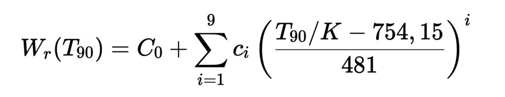 ITS-90 Reference Function SPRT